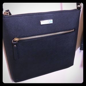 Kate Spade Rima Laurel Way black leather crossbody